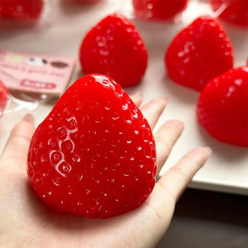 Handmade Strawberry Squishy Series,Squishy Strawberry Fidget Toy for Stress Relief,Fidget Toys for Anxiety&Relaxation