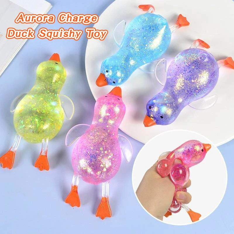 Cute Duck Squishy Toy Funny Fidget Cube Gifts Slow Rebound Sequins Squishy Ornament Soft Squishy Bunny Children's Day Gift