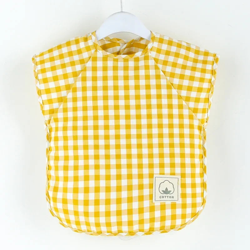 Baby Eating Bib Waterproof Sleeveless Apron Food Overalls Handmade Clay Painting Workwear for Girls Boys Stuff Burp Cloths