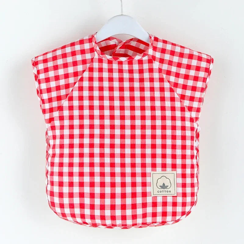 Baby Eating Bib Waterproof Sleeveless Apron Food Overalls Handmade Clay Painting Workwear for Girls Boys Stuff Burp Cloths