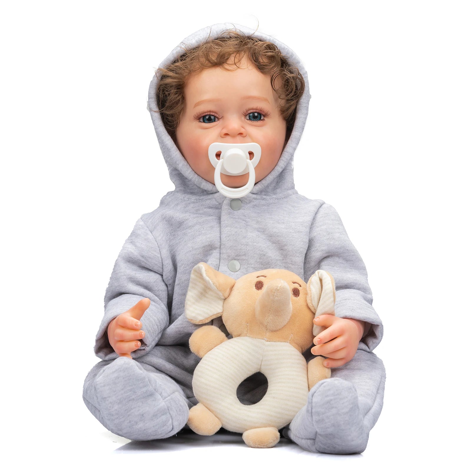 Finished Painted Bebe Reborn Doll 55 CM Full Body Soft Silicone Real Touch Doll Children Toy Hand Painted Rooted Hair Kid Toy