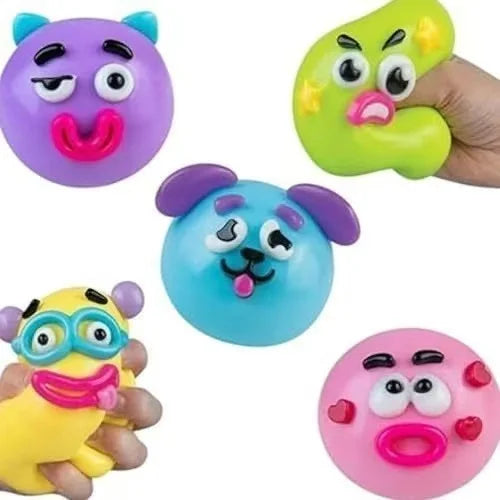 Smushers Squishy Funny Curiosities Dog Face Swap Squishy Toy, Soft Moldable Cute Slow Rise Squeeze Toy, Relaxing Sensory Gift