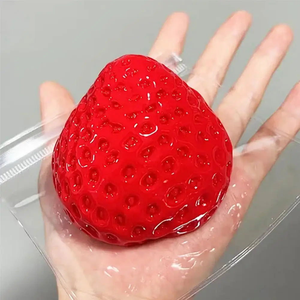 Handmade Strawberry Squishy Series,Squishy Strawberry Fidget Toy for Stress Relief,Fidget Toys for Anxiety&Relaxation